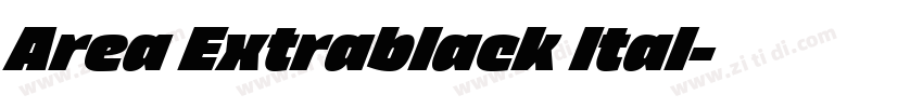 Area Extrablack Ital字体转换